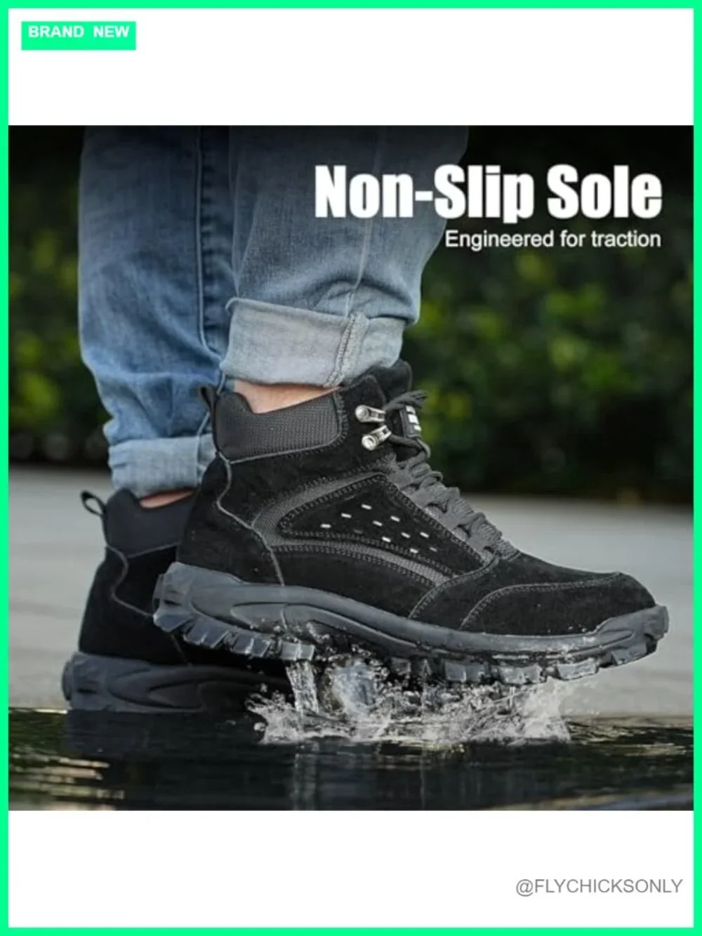 Steel Toe Work Boots Men Lightweight Industrial Construction Non Slip